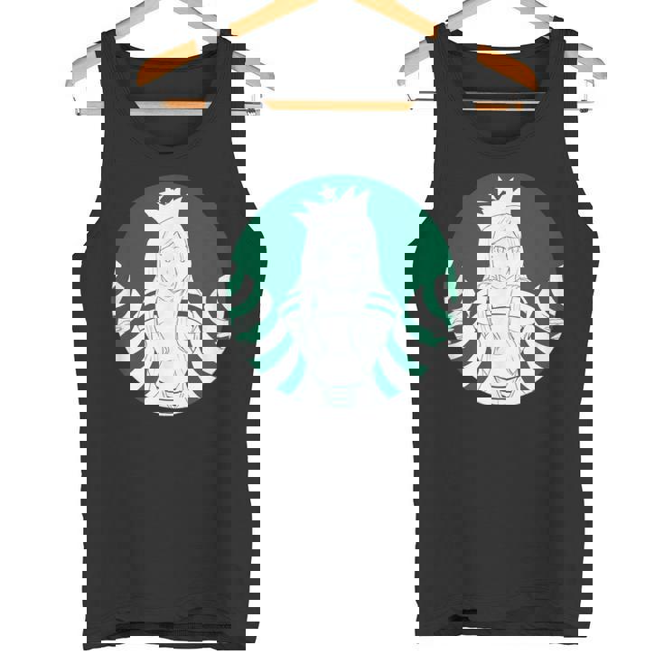 アニメスターセクシーセーラーグリーンマーメイドデザイン。 タンクトップ