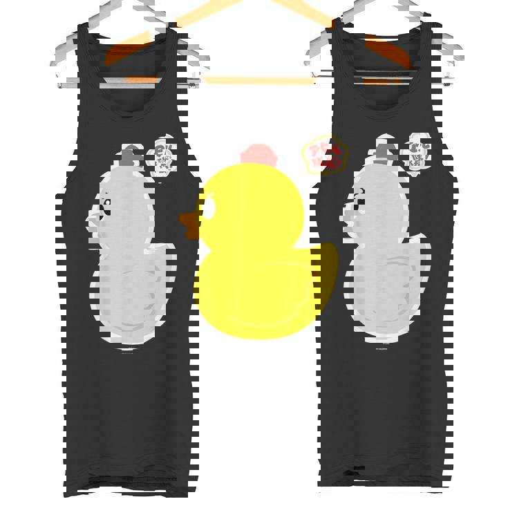 アヒル隊長ビッグプリント（横向き） タンクトップ