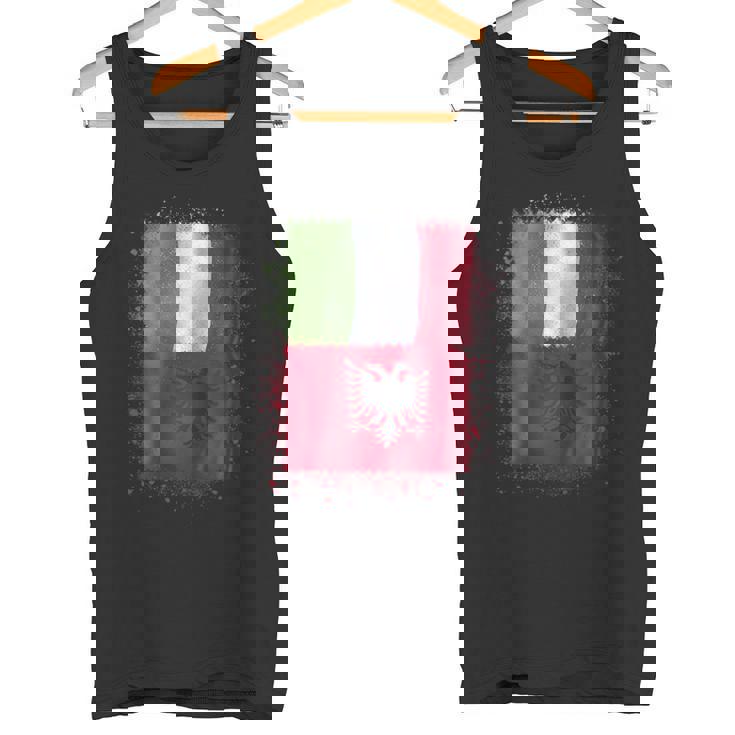 アルバニアのイタリアの愛-アルバニアとイタリア 長袖tシャツ タンクトップ