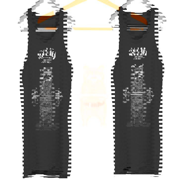 ウェイトリフティング 筋トレ バーベル やる気がないなら家に帰れ 狸 たぬき タンクトップ