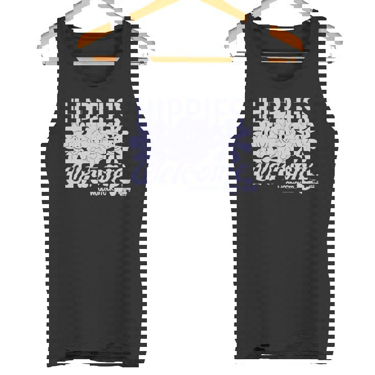 ウッドストック・ヒッピーズ・ウェルカム・スマイリング・フラワーズ 長袖tシャツ タンクトップ