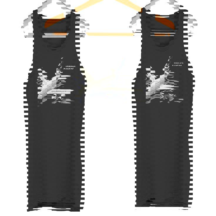 エアバスa380ターボジェット飛行機旅客機航空パイロットギフト タンクトップ