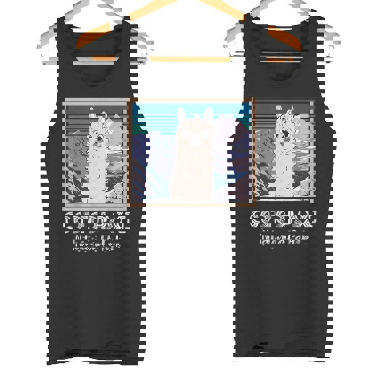 エクアドル山脈コトパクシ国立公園のかわいいラマ タンクトップ