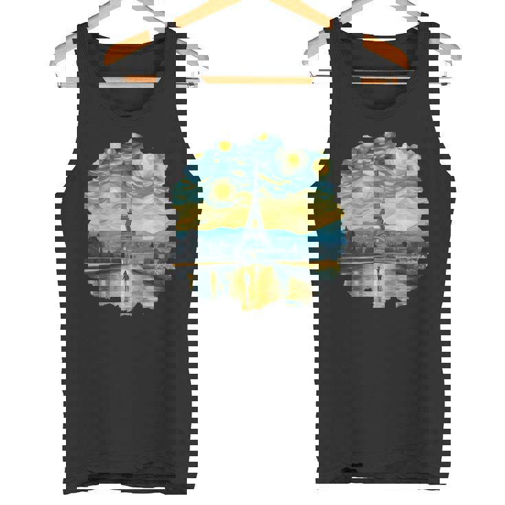 エッフェル塔 アートワーク ルーヴル美術館 フランス観光 パリ タンクトップ