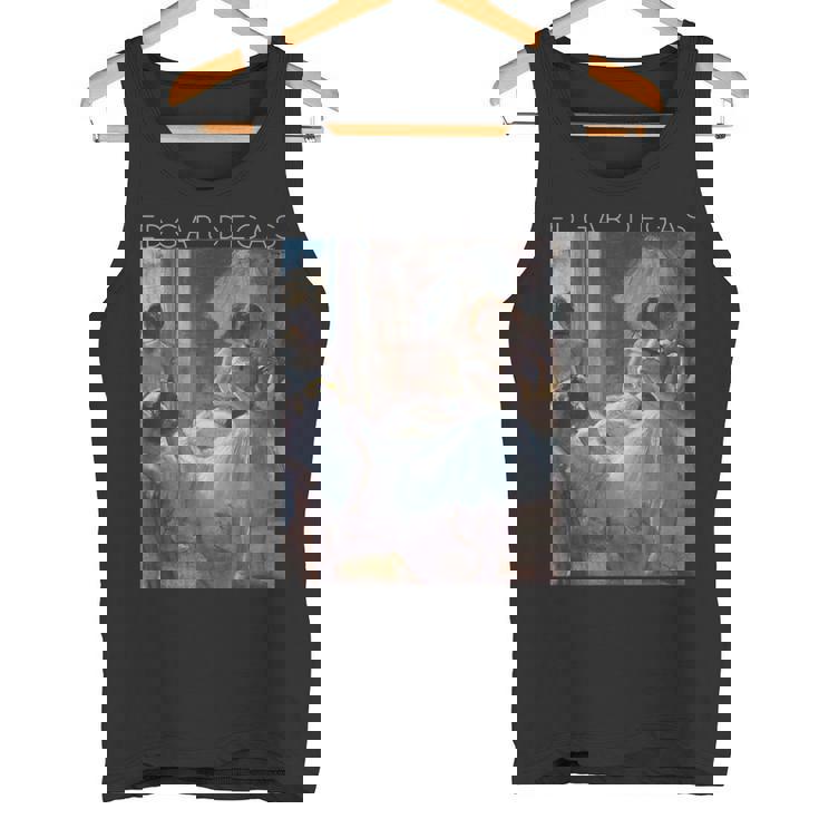 エドガー・ドガのアーティストとバレエフラットダンサー タンクトップ