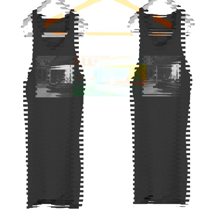 エドワードホッパーのナイトホークス 長袖tシャツ タンクトップ