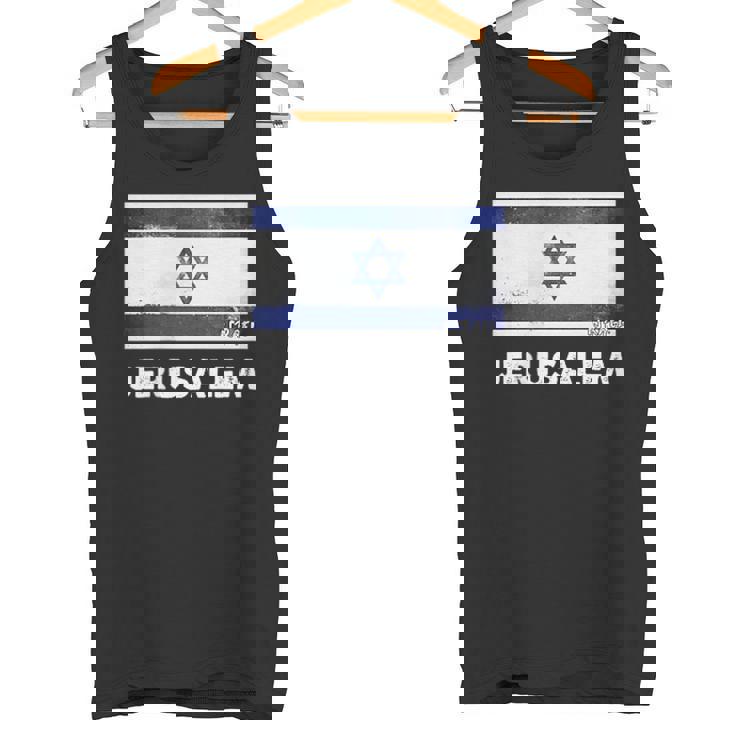 エルサレムイスラエル国旗シャツ タンクトップ