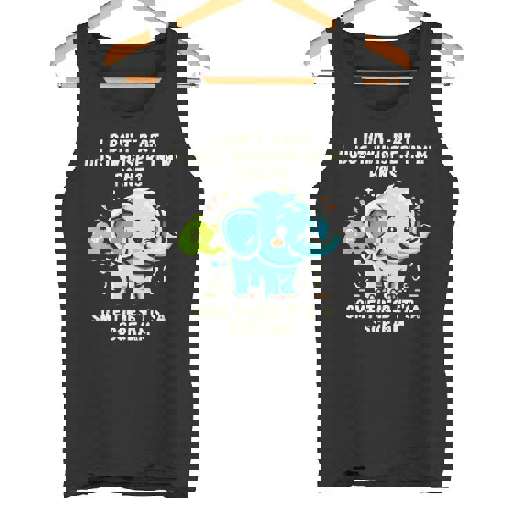 エレファントおならしないよ時々ズボンの中でささやくだけ 長袖tシャツ タンクトップ