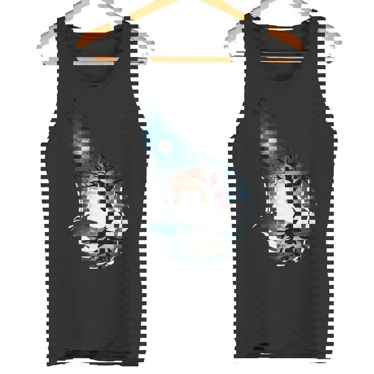 オオカミ 動物 顔 アート グラフィック 野生動物 カラフル 狼の恋人 タンクトップ