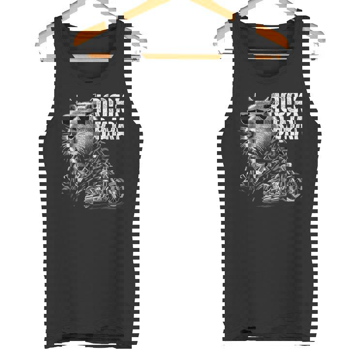 オートバイ げっ歯類 ロック メンズ カピバラ タンクトップ