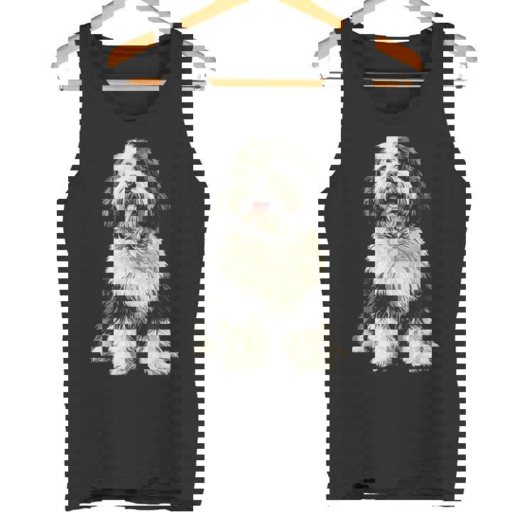 オールドイングリッシュシープドッグ 犬 ペット アートワーク オールドイングリッシュシープドッグ タンクトップ