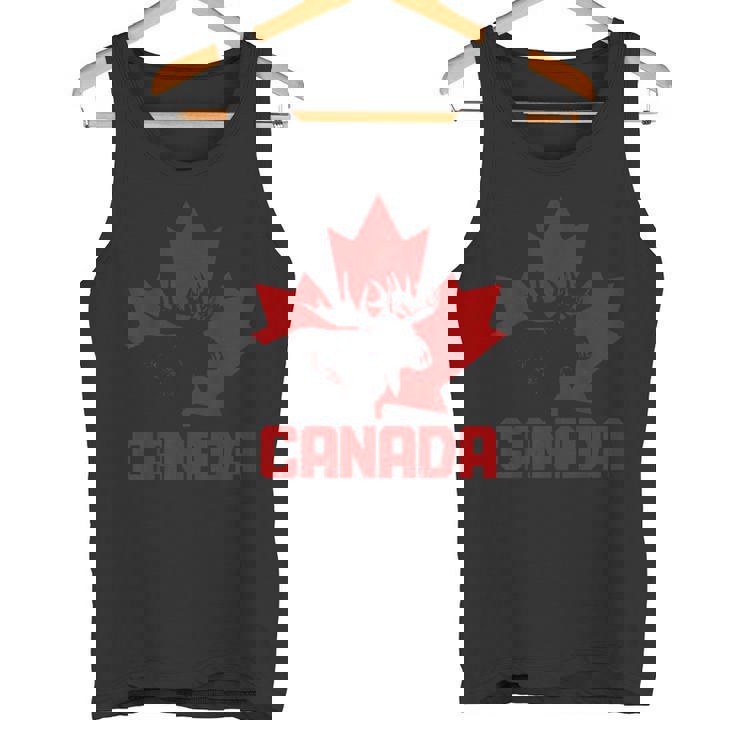 カナダヘラジカ メープルリーフ プライド ヴィンテージ カナダ国旗 タンクトップ