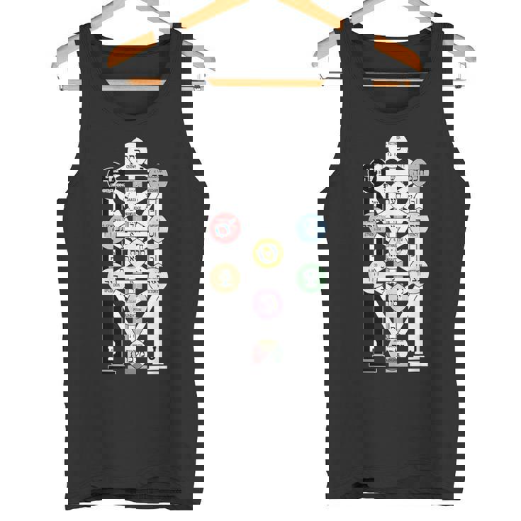 カバラの生命の樹図 タンクトップ