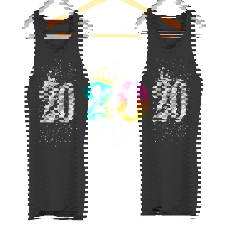 カラフルな絞り染め 20歳の女児 20歳の誕生日 タンクトップ