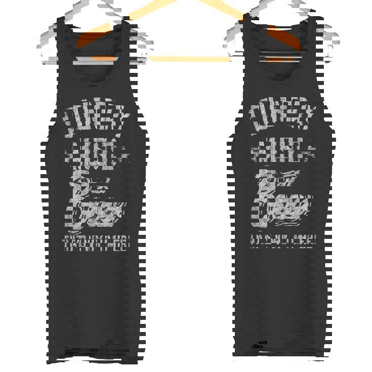 カントリーミュージックとビール That's Why I'm Here タンクトップ