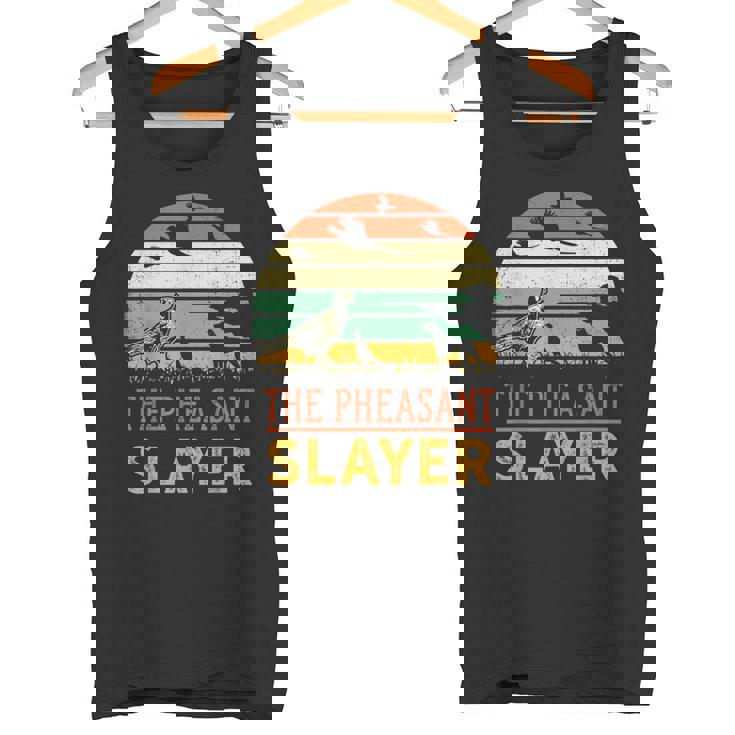 キジの鳥狩り 面白いスレイヤーハンターレトロヴィンテージ タンクトップ