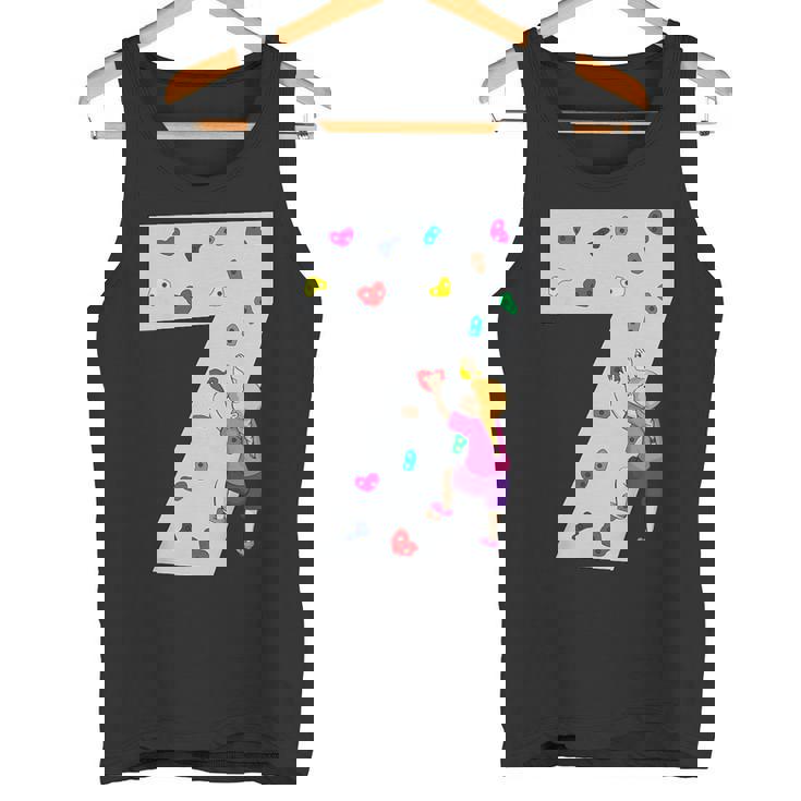 キッズ 7歳の誕生日パーティーケーキクライマークライムボルダリング タンクトップ