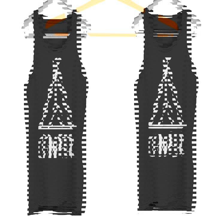 キャンパー キャンプ好き 山好き ハイキング好き 登山好き 海好き アウトドア好き キャンプ タンクトップ