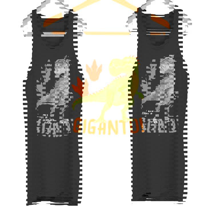 ギガントサウルス、最大の恐竜-カラフルで楽しいデザイン タンクトップ