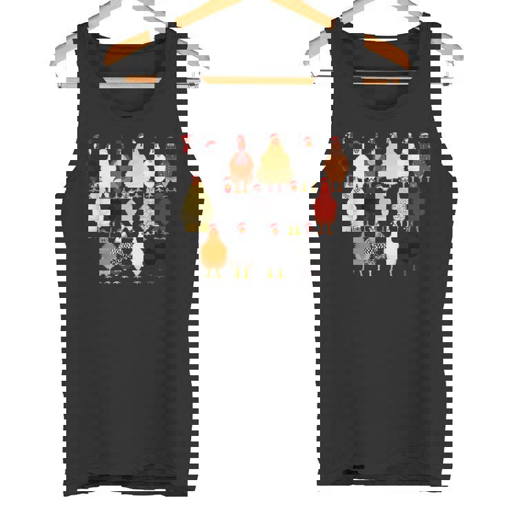 クリスマス チキン スクワッド サンタ 帽子 かわいい チキン ファーム 動物 タンクトップ