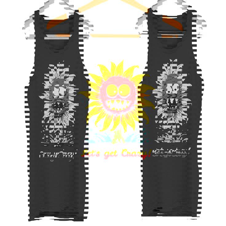 クレイジー クレイジー 面白い ひまわり タンクトップ
