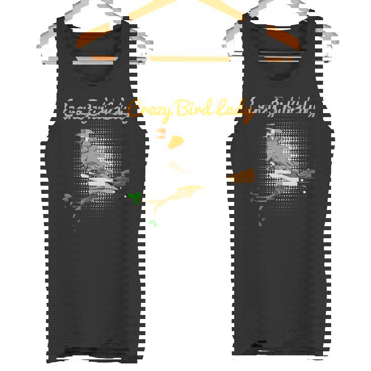 クレイジーバードレディキンカチョウ鳥類学 タンクトップ