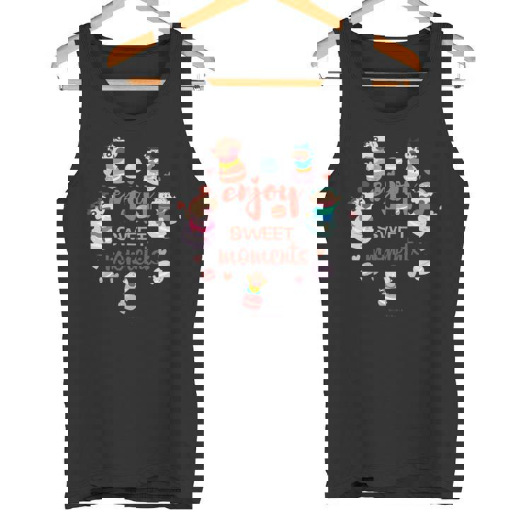 クレヨンしんちゃん かすかべ防衛隊とマカロンしんちゃんのティータイム 長袖tシャツ タンクトップ