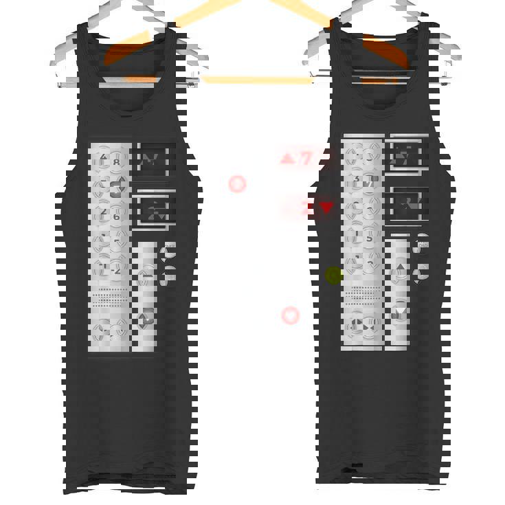 クールなエレベーターボタンアートメンズレディースリフトハロウィンコスチューム タンクトップ