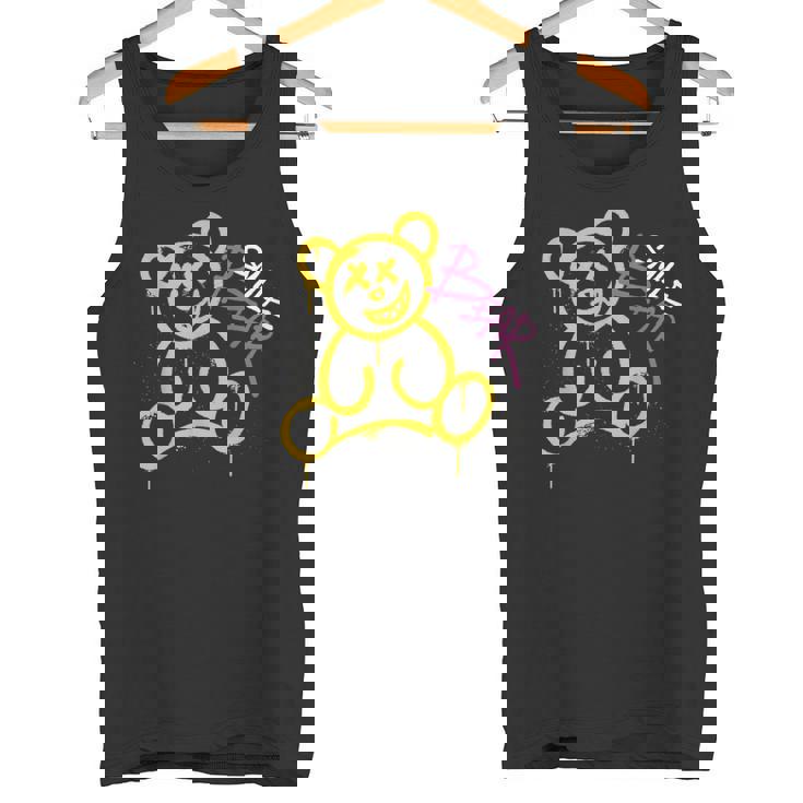 グラフィティベア グラフィティ テディベア 笑うクマ スマイルベア タンクトップ