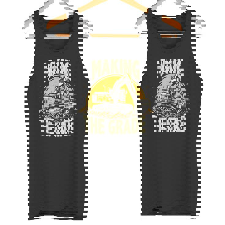 グレードトラックホー掘削機グレーディング請負業者を作る タンクトップ