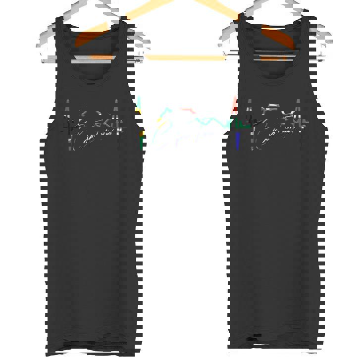 ケープタウン スカイライン ハートビート ケープタウン 南アフリカ テーブルマウンテンi Love Cape Town タンクトップ