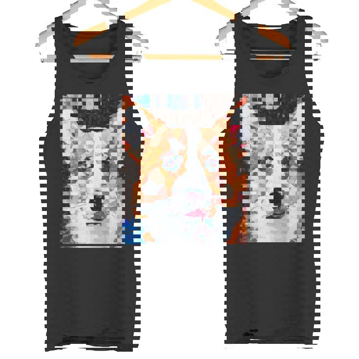 コーギー・ポートレート キュビズム・アート タンクトップ