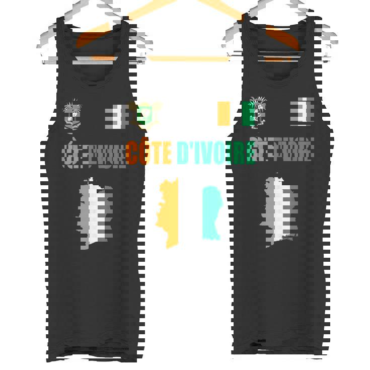 コートジボワール国旗 コートジボワール地図 タンクトップ