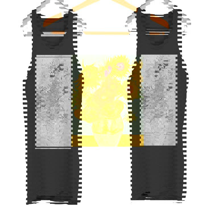 ゴッホのひまわりアートアーティスト向け タンクトップ