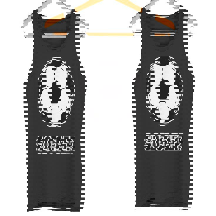 サッカー（サッカー部）Soccer 部活 クラブ【サッカーボール】スポーツ フットボール グッズ ウェア イラスト タンクトップ