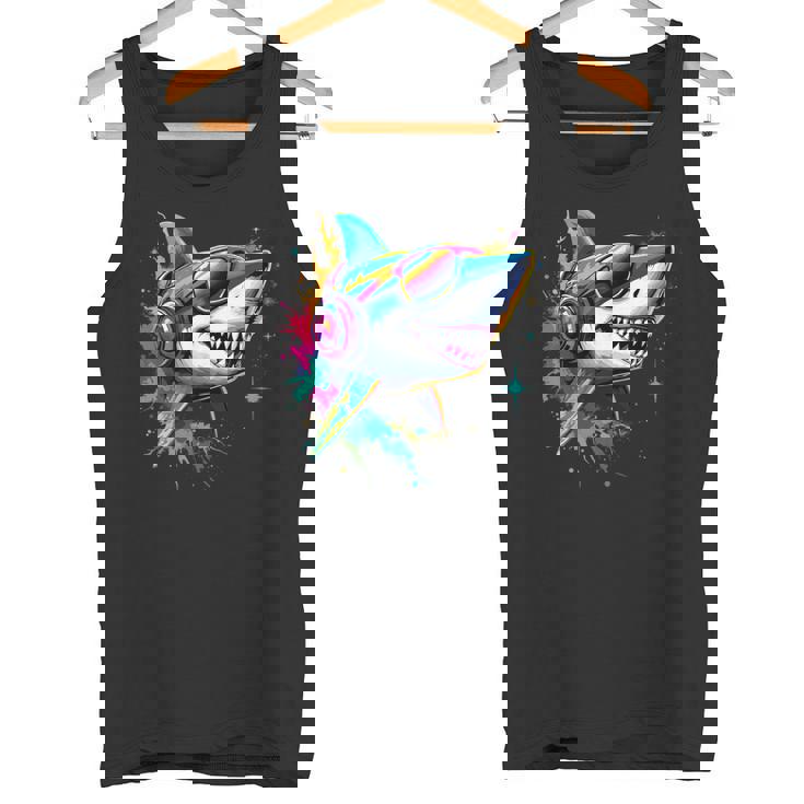 サメのモチーフ サメ タイガーシャーク オグロメジロザメ ホオジロザメ タンクトップ