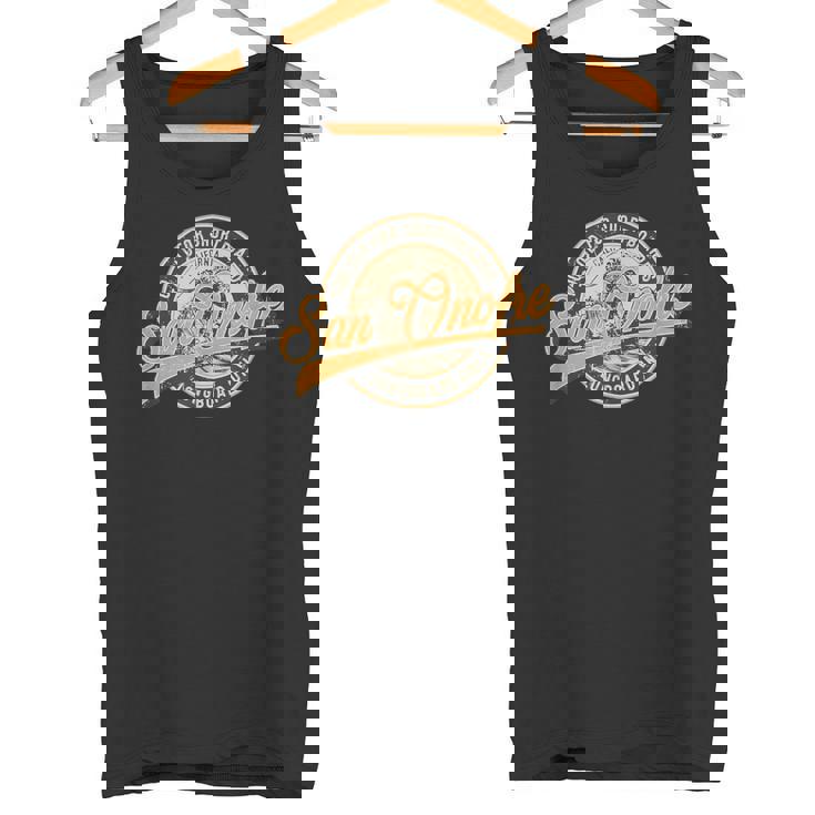 サンオノフレ ロングボードのみのレトロ ウェーブ サーフィン タンクトップ