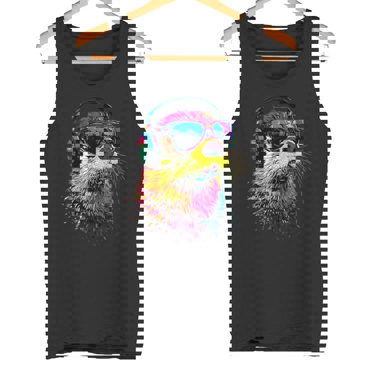 サングラスをかけたラッコ ラッコ大好き テンテン かわいい カワウソ タンクトップ