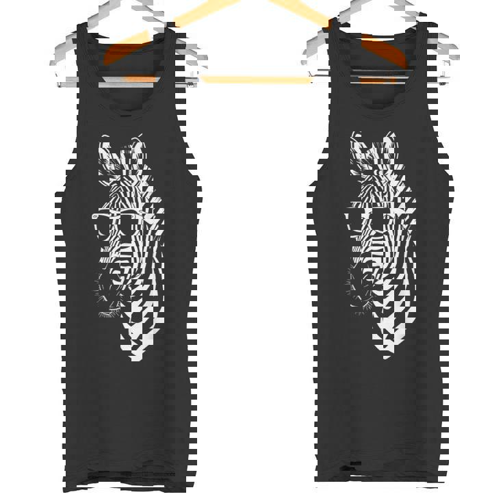 サングラス付きゼブラ おもしろゼブラ タンクトップ