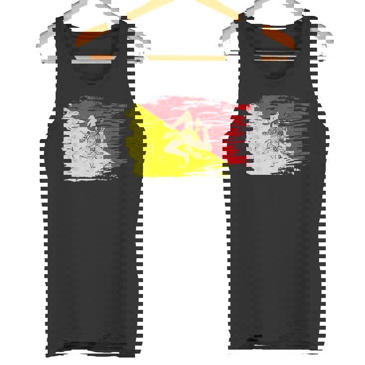 シチリア国旗 シチリア州パレルモ イタリア タンクトップ