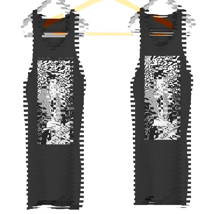 シンセサイザー テクノ 音楽 面白い サムライ シンセサイザー 長袖tシャツ タンクトップ