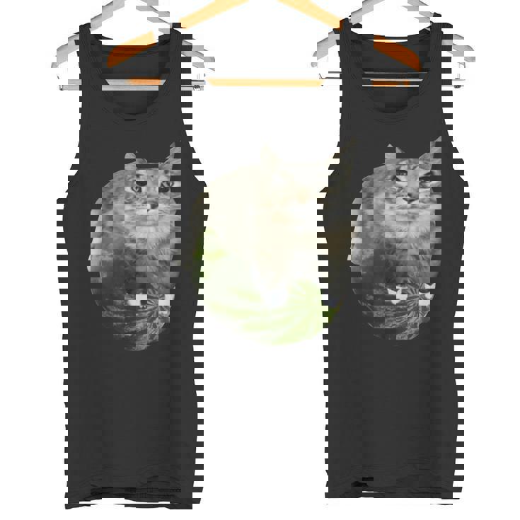 スイカ猫ミーム タンクトップ