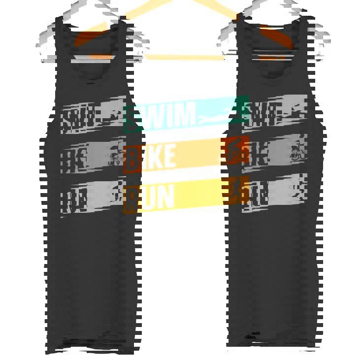 スイム・バイク・ラン トライアスロン選手 アスリート スポーツ トライアスロン タンクトップ