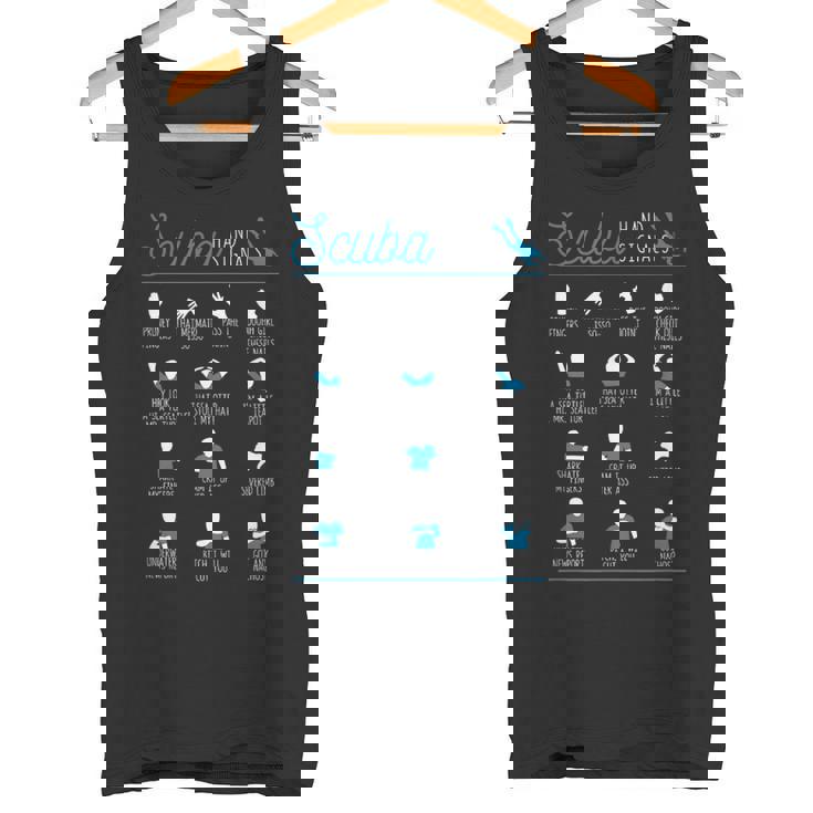 スキューバハンドシグナル チーム 面白いダイバーサイン ダイビングインストラクター タンクトップ