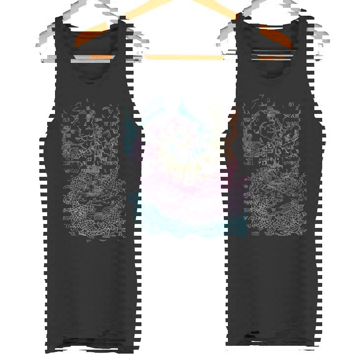 タイダイ ガネーシュ シバ インド 神 スピリチュアル タンクトップ