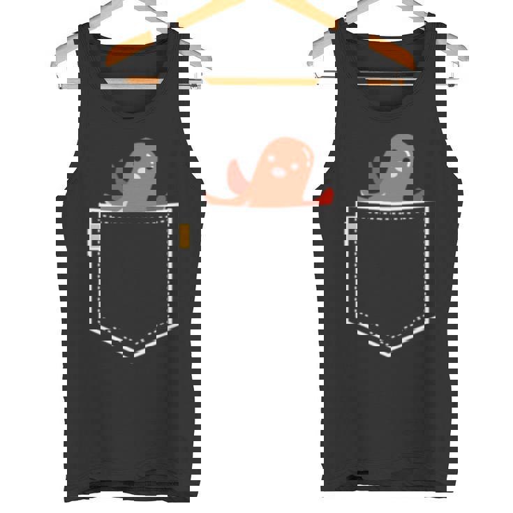 タコ ウインナー タコ 勝者 食べ物 イラスト ポケット デザイン かわいい 面白い 長袖tシャツ タンクトップ