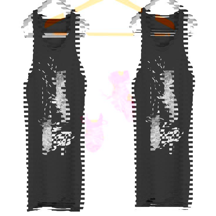 タップダンサー レトロフラワー タップダンサーデザイン タップダンス タンクトップ