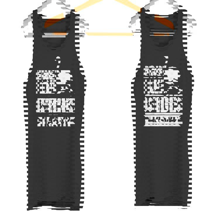 ダチョウが大好きだからだからダチョウ タンクトップ