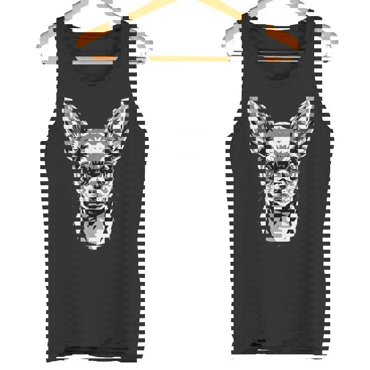 チワワ アート デザイン 犬 モチーフ かわいい チワワ 大好き タンクトップ