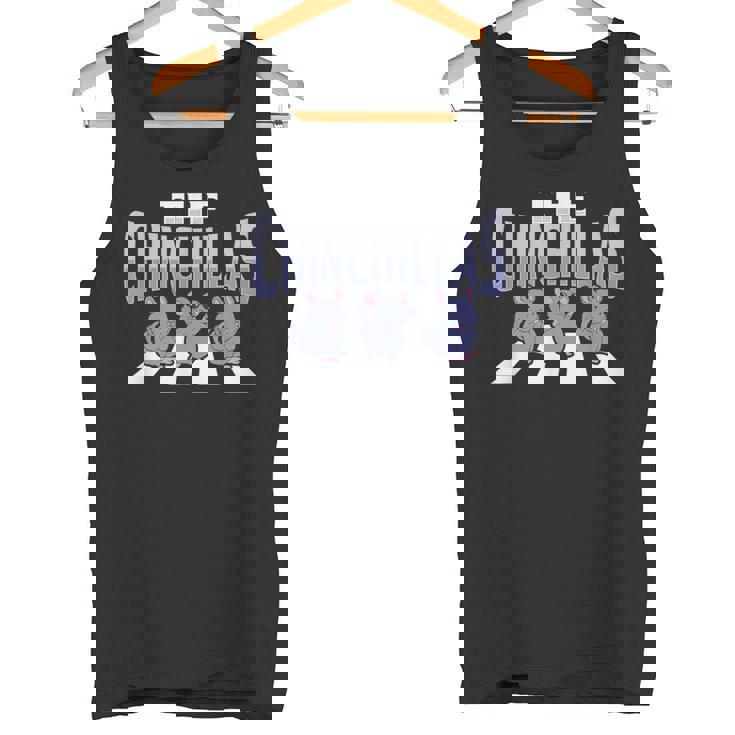 チンチラペットを飼う人のためのチンチラペデストリアンデザイン タンクトップ